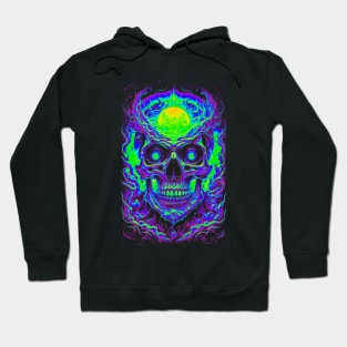 Iridescent Skull | Ritual Skull | Scary Skull | Hardcore Skull Hoodie